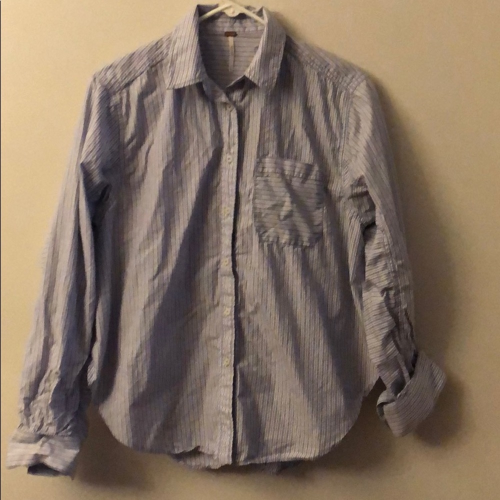 Free people striped button down